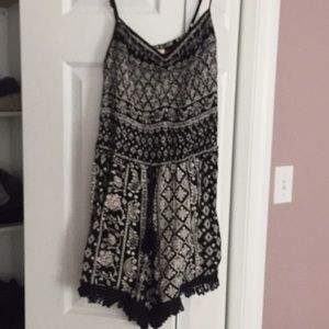 Black Boho Romper